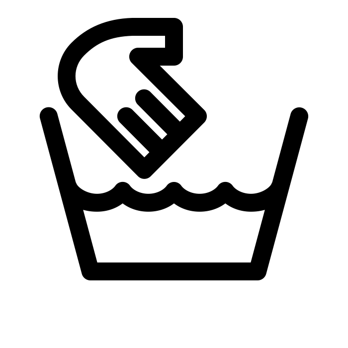 pictogramme lavage à la main