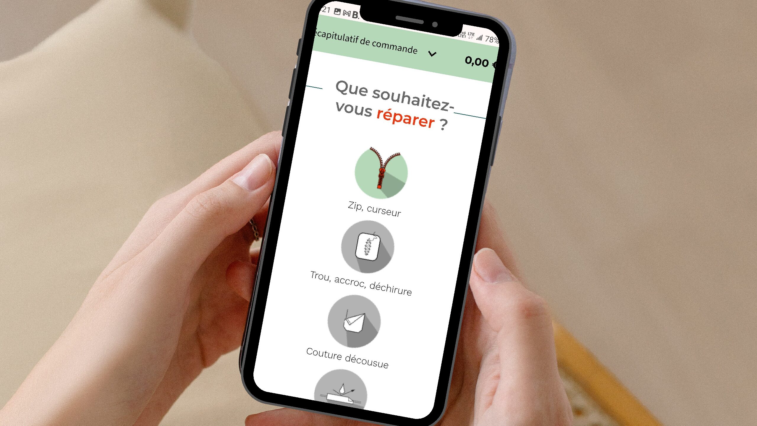 Formulaire goodloop sur téléphone