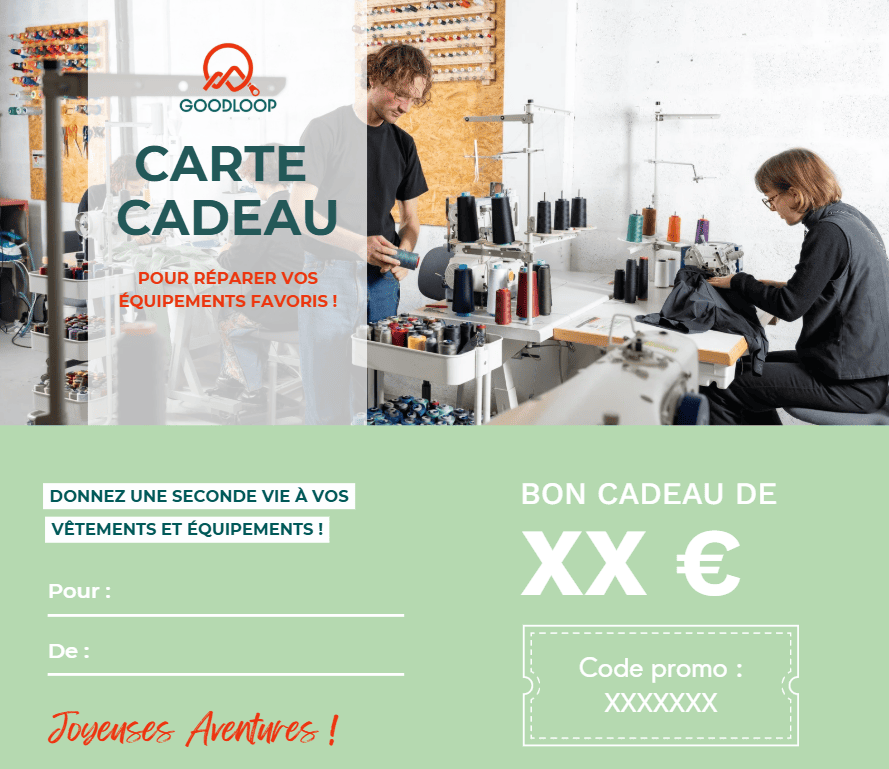 La carte cadeau Gooodloop pour réparer vos équipements